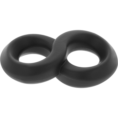 POWERING - ANILLO PARA PENE Y TESTÍCULOS SUPER FLEXIBLE Y RESISTENTE PR12 NEGRO