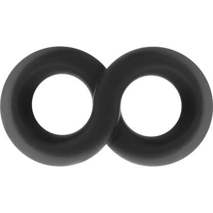 POWERING - ANILLO PARA PENE Y TESTÍCULOS SUPER FLEXIBLE Y RESISTENTE PR12 NEGRO