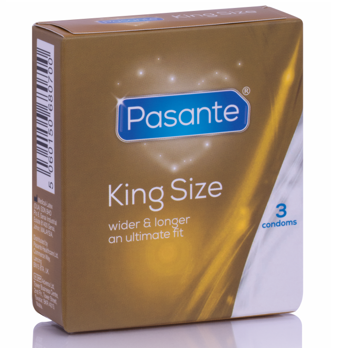 PASANTE - CONDONES KING SIZE 3 UNIDADES