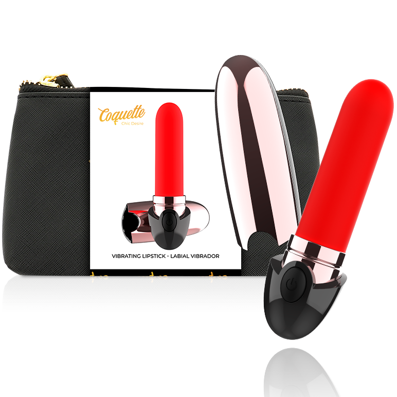 COQUETTE CHIC DESIRE - VIBRADOR LABIAL RECARGABLE NEGRO/ORO