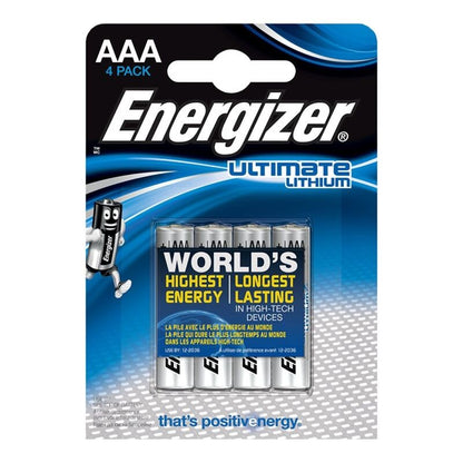 ENERGIZER - ÚLTIMAS PILAS DE LITIO AAA L92 LR03 1,5V *4