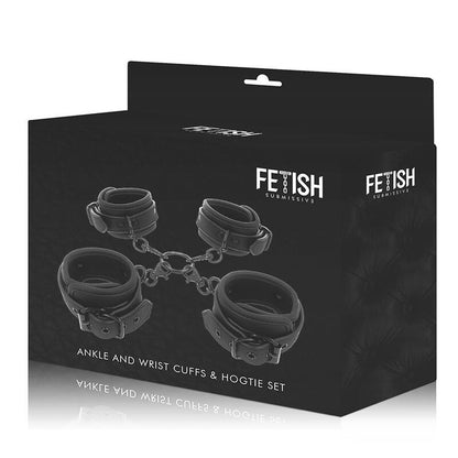 FETISH SUBMISSIVE - SET DE ESPOSAS PARA MANOS Y TOBILLOS CON FORRO DE NOPRENE