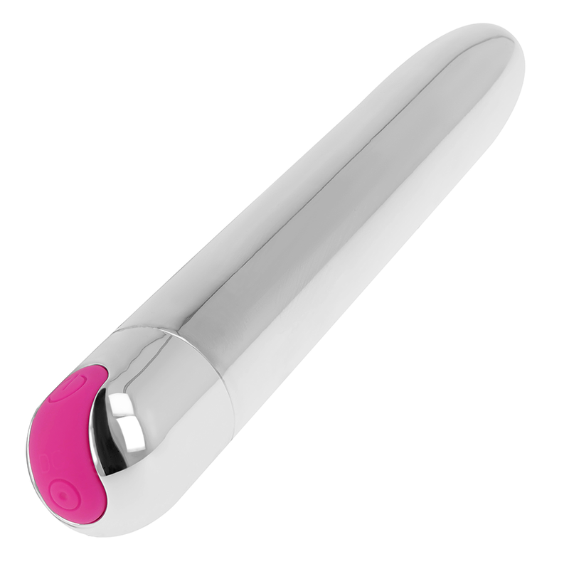 OHMAMA - VIBRADOR RECARGABLE PLATA 10 MODOS 18,5 CM