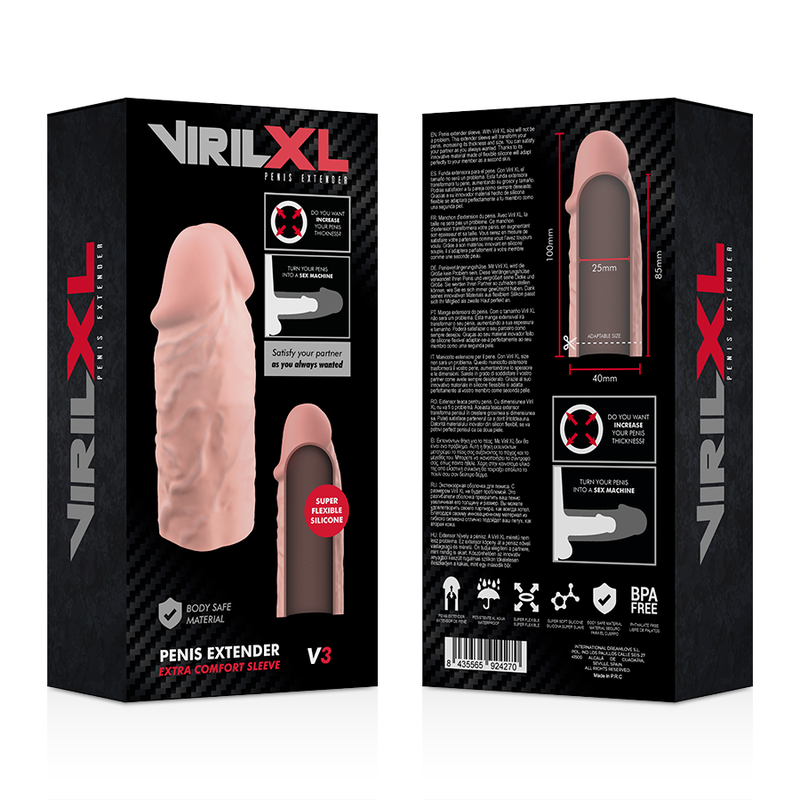 VIRILXL - LIQUID SILICONE V3 NATURAL PENIS EXTENSION