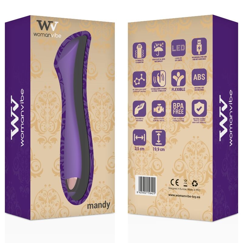 WOMANVIBE - MANDY "K" POINT SILICONE RECHARGEABLE VIBRATOR