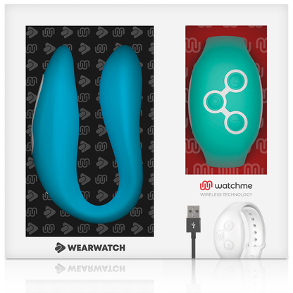 WEARWATCH - RELOJ DE TECNOLOGÍA DUAL CON VIBRADOR INDIGO/AGUA DE MAR