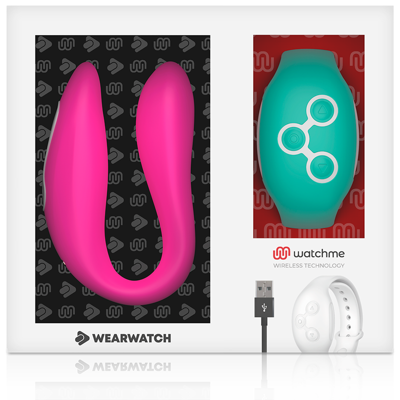 WEARWATCH - RELOJ DE DOBLE TECNOLOGÍA CON VIBRADOR FUCSIA/AGUA DE MAR