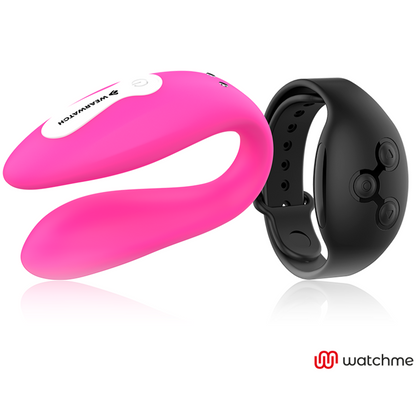 WEARWATCH - WATCHME TECNOLOGÍA DUAL VIBRADOR FUCSIA/AZABACHE