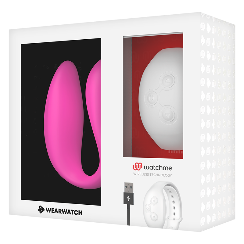 WEARWATCH - WATCHME TECNOLOGÍA DUAL VIBRADOR FUCSIA / NIEVE