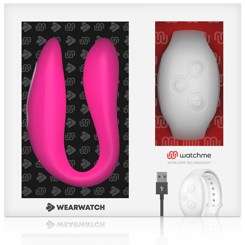 WEARWATCH - WATCHME TECNOLOGÍA DUAL VIBRADOR FUCSIA / NIEVE