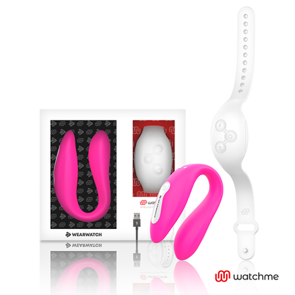 WEARWATCH - WATCHME TECNOLOGÍA DUAL VIBRADOR FUCSIA / NIEVE